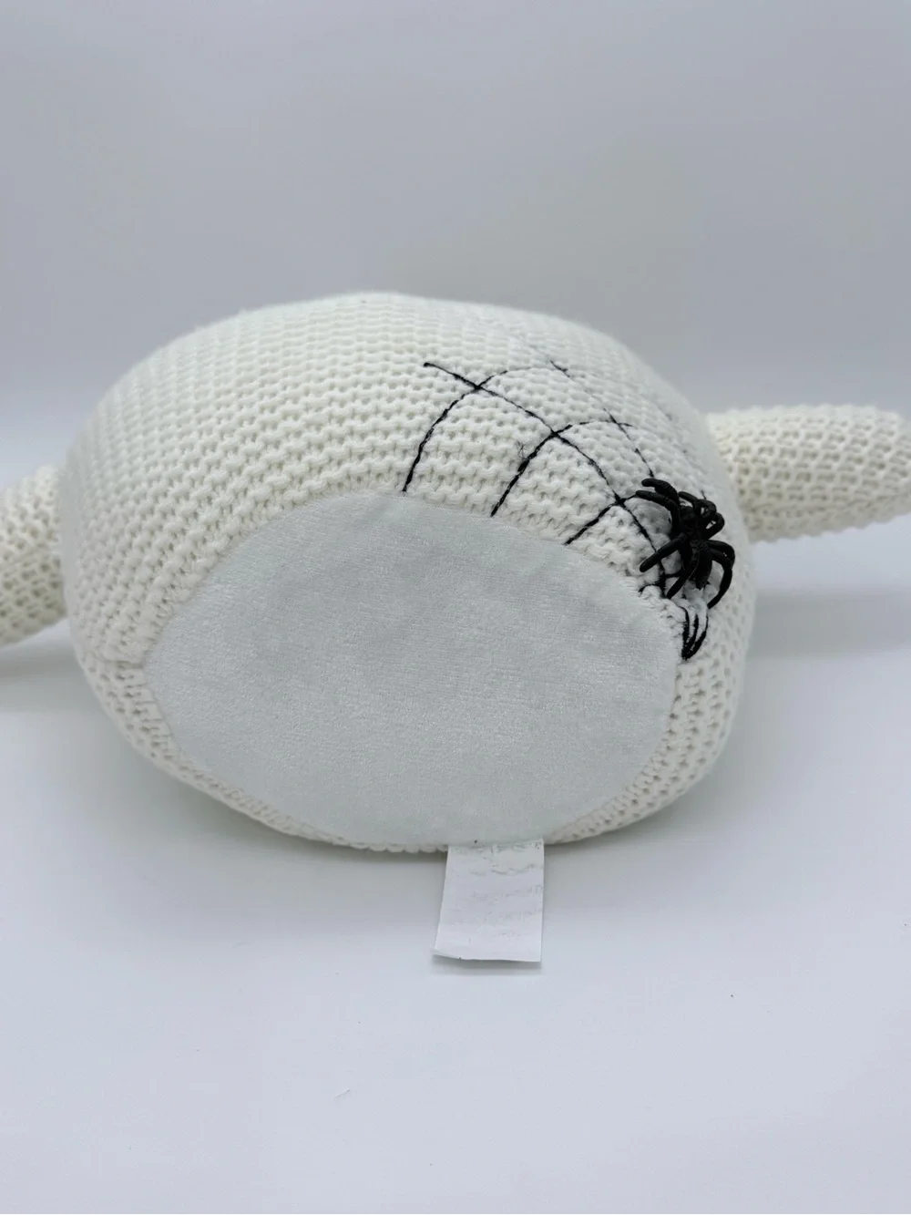 Halloween Weighted Ghost Plush Pillow 3D Spider Waffle Knit EMB Spider Web 12”